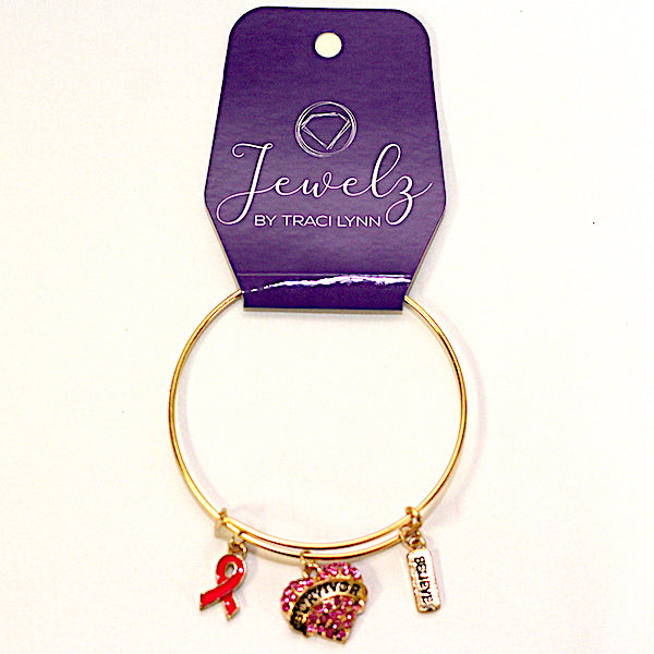 Breast Cancer Survivor Bracelet - gold