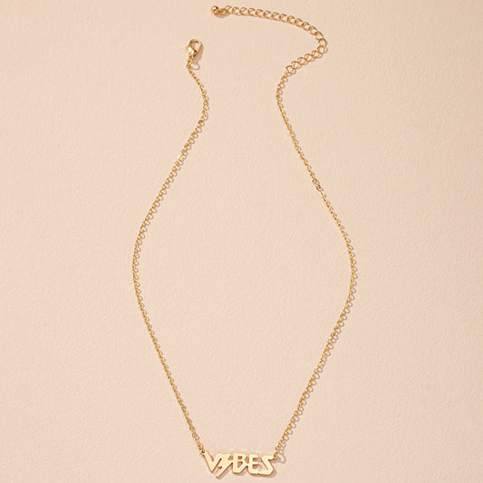 Know the Vibes Necklace-gold