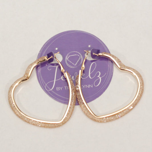 Wired Heart Hoops - gold