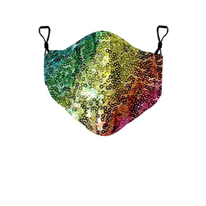 Rainbow Sequin Mask