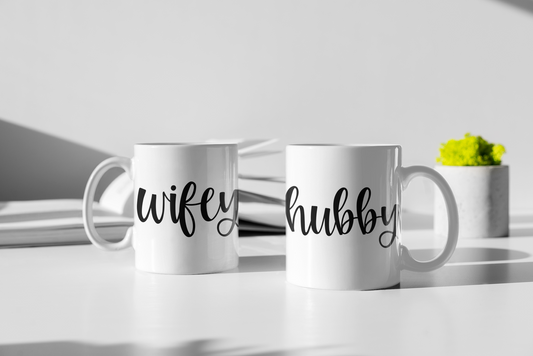 Hubby and Wifey Mug Set