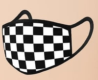 Black and White Checkered Mask